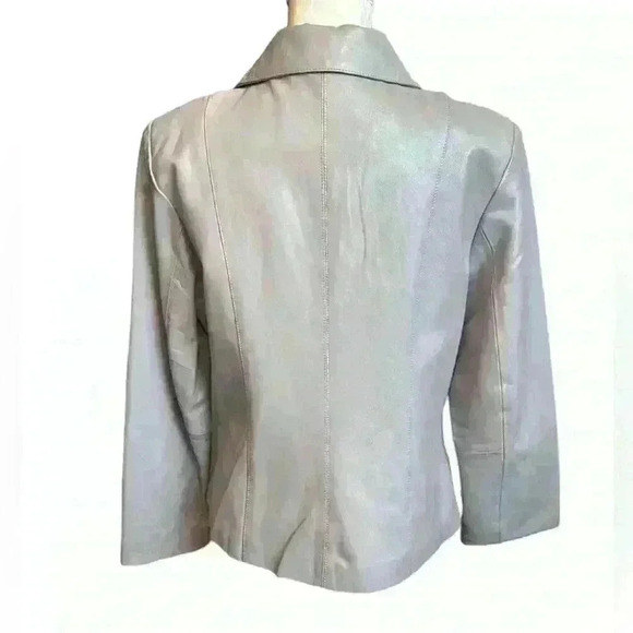 Vintage 80’s Saguaro India Made 100% Blue Sparkle Leather Jacket Size Small 🤩 - Picture 2 of 12